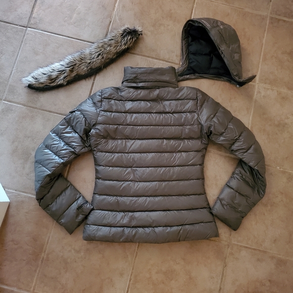 Marmot Women's Duck Down Short Bomber Puffer Jacket Coat, Olive Green, XS - Picture 15 of 16